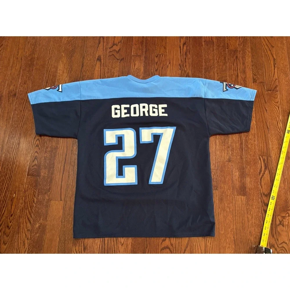 Vtg Tennessee Titans Eddie George‎ Jersey L NFL Football Logo Athletic